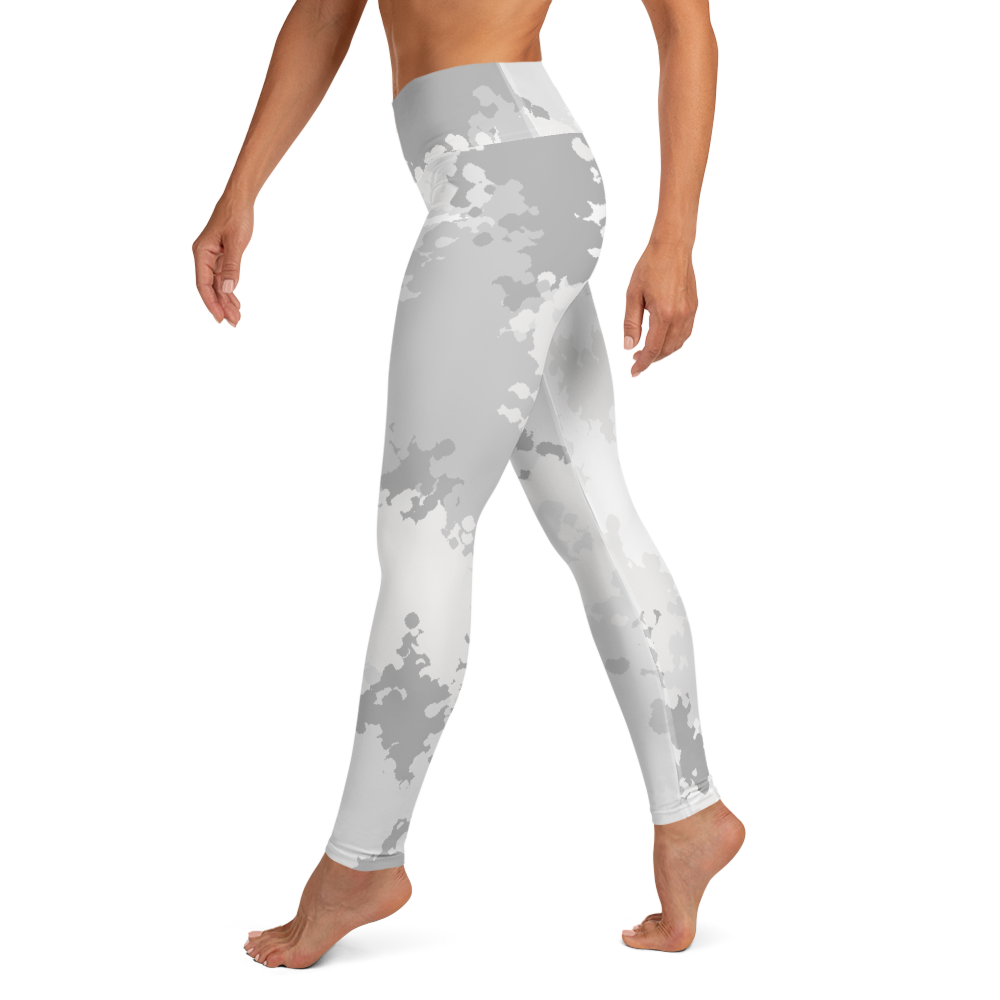 Michigan Upper Peninsula Yoga Leggings (w/ UP Outline) | Snow Camo