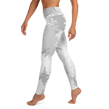 Michigan Upper Peninsula Yoga Leggings (w/ UP Outline) | Snow Camo