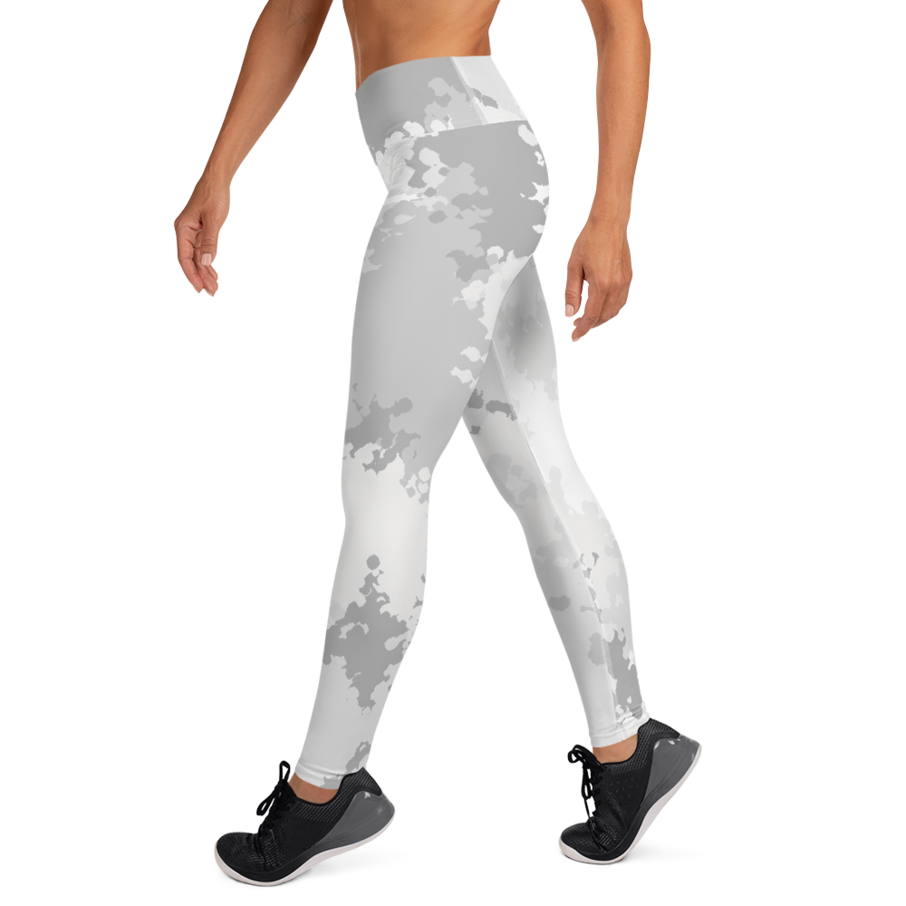 Michigan Upper Peninsula Yoga Leggings (w/ UP Outline) | Snow Camo