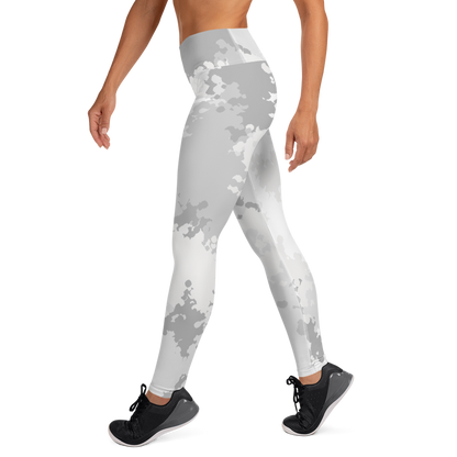 Michigan Upper Peninsula Yoga Leggings (w/ UP Outline) | Snow Camo