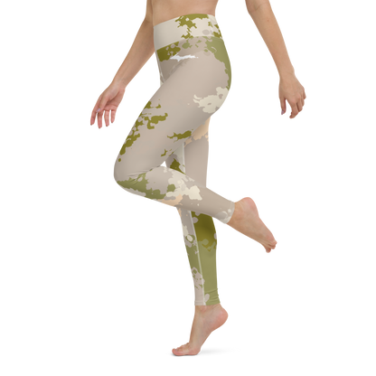 Michigan Upper Peninsula Yoga Leggings (w/ UP Outline) | Rosy Mound Camo