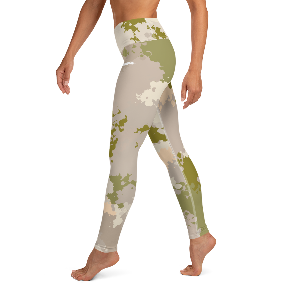 Michigan Upper Peninsula Yoga Leggings (w/ UP Outline) | Rosy Mound Camo