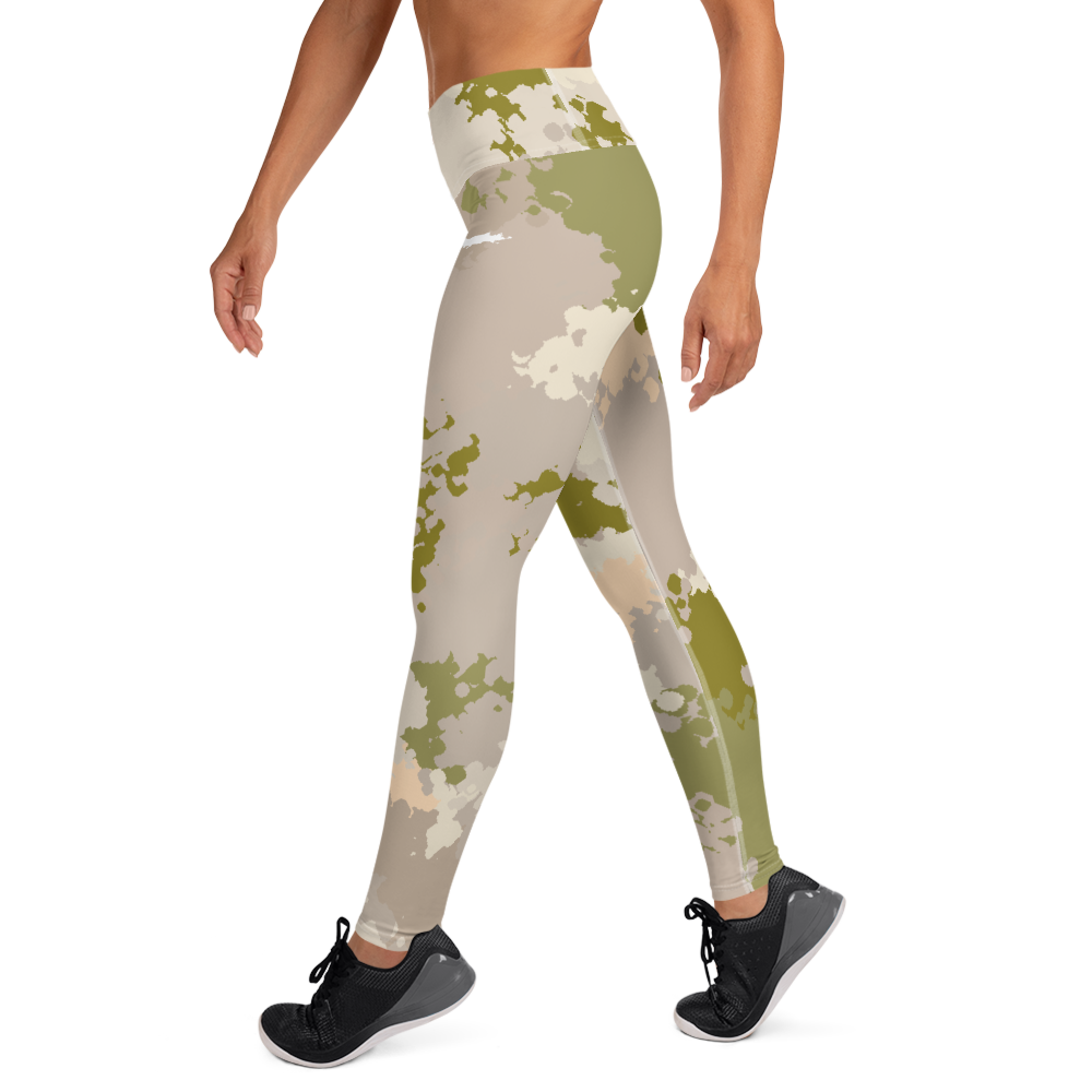 Michigan Upper Peninsula Yoga Leggings (w/ UP Outline) | Rosy Mound Camo