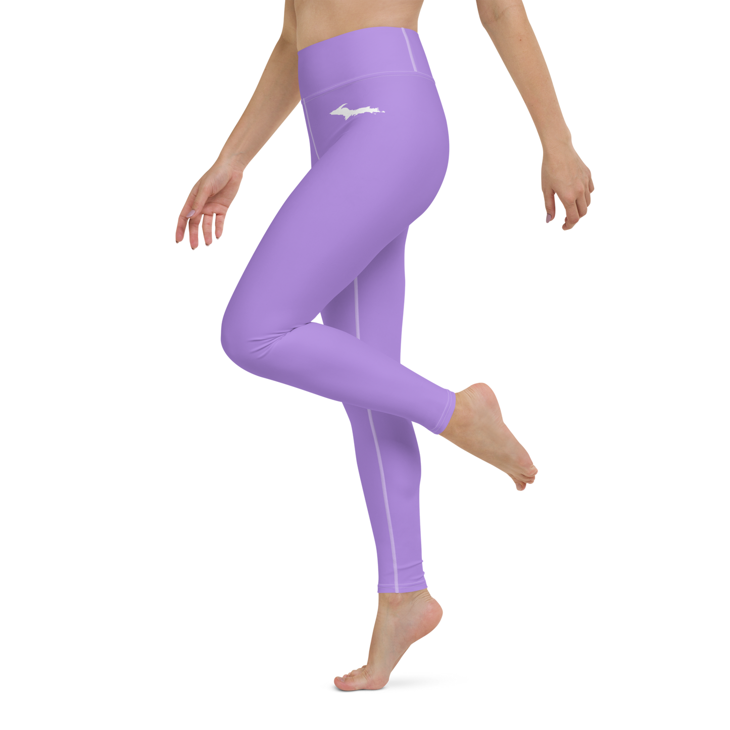 Michigan Upper Peninsula Yoga Leggings (w/ UP Outline) | Lavender