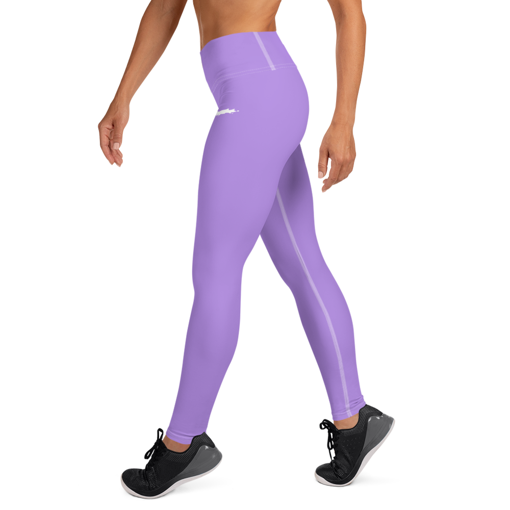 Michigan Upper Peninsula Yoga Leggings (w/ UP Outline) | Lavender