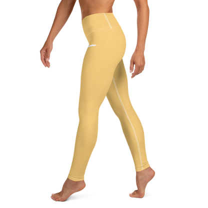 Michigan Upper Peninsula Yoga Leggings (w/ UP Outline) | Citrine