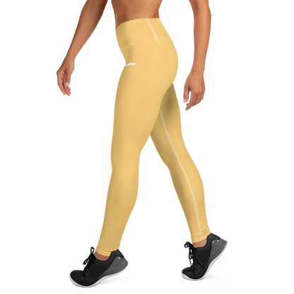 Michigan Upper Peninsula Yoga Leggings (w/ UP Outline) | Citrine