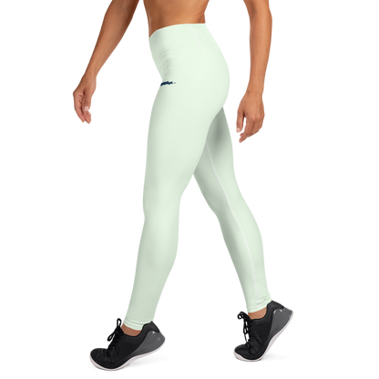 Michigan Upper Peninsula Yoga Leggings (w/ UP Outline) | Dew Green