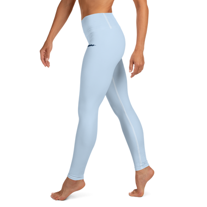 Michigan Upper Peninsula Yoga Leggings (w/ UP Outline) | Light Blue