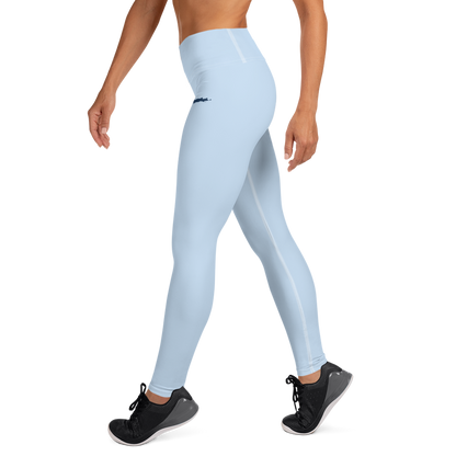 Michigan Upper Peninsula Yoga Leggings (w/ UP Outline) | Light Blue