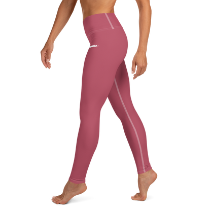 Michigan Upper Peninsula Yoga Leggings (w/ UP Outline) | Popstar Pink