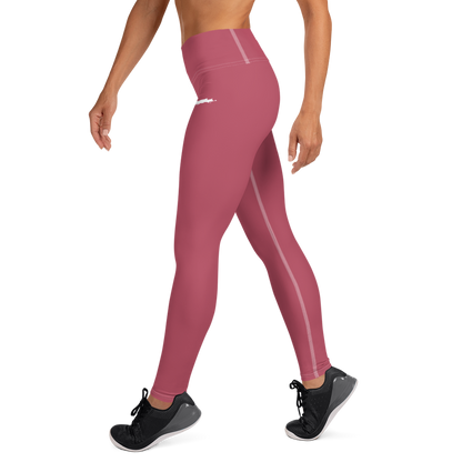 Michigan Upper Peninsula Yoga Leggings (w/ UP Outline) | Popstar Pink