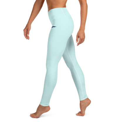 Michigan Upper Peninsula Yoga Leggings (w/ UP Outline) | Cyan