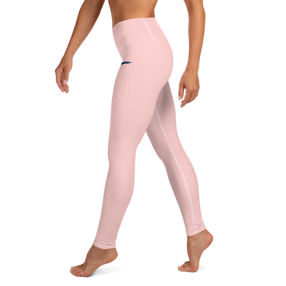 Michigan Upper Peninsula Yoga Leggings (w/ UP Outline) | Cosmos Pink