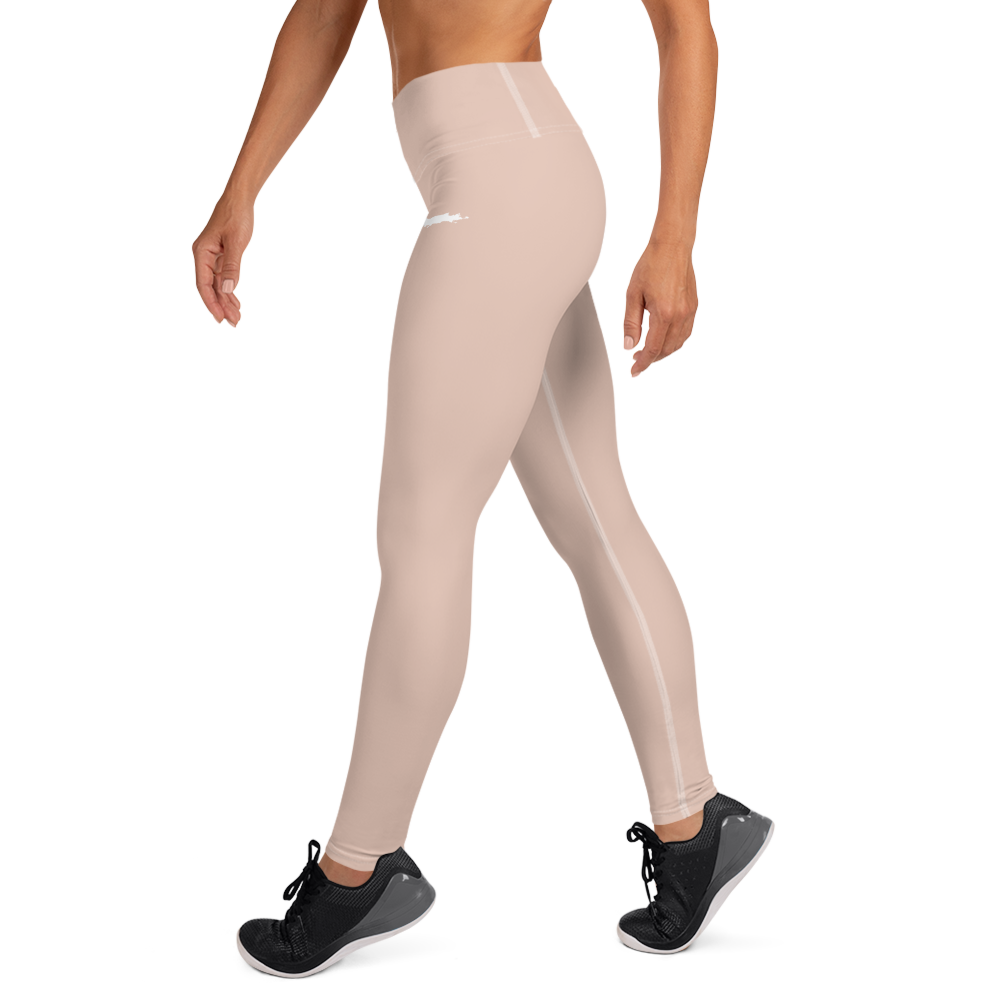 Michigan Upper Peninsula Yoga Leggings (w/ UP Outline) | Rose Gold