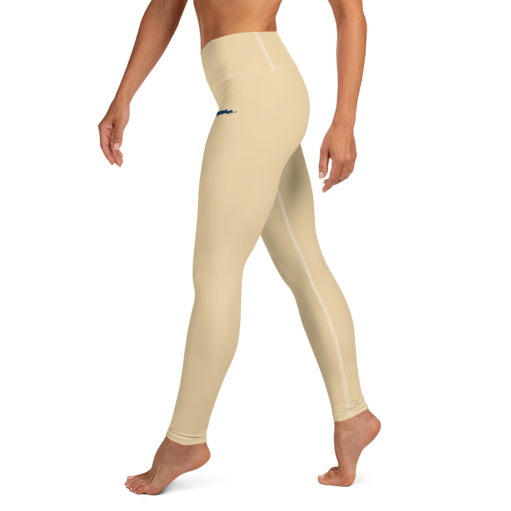 Michigan Upper Peninsula Yoga Leggings (w/ UP Outline) | Maple