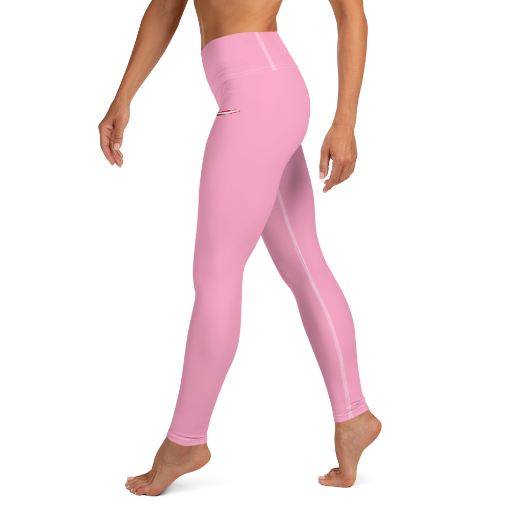 Michigan Upper Peninsula Yoga Leggings (w/ UP USA Flag) | '67 Caddie Pink