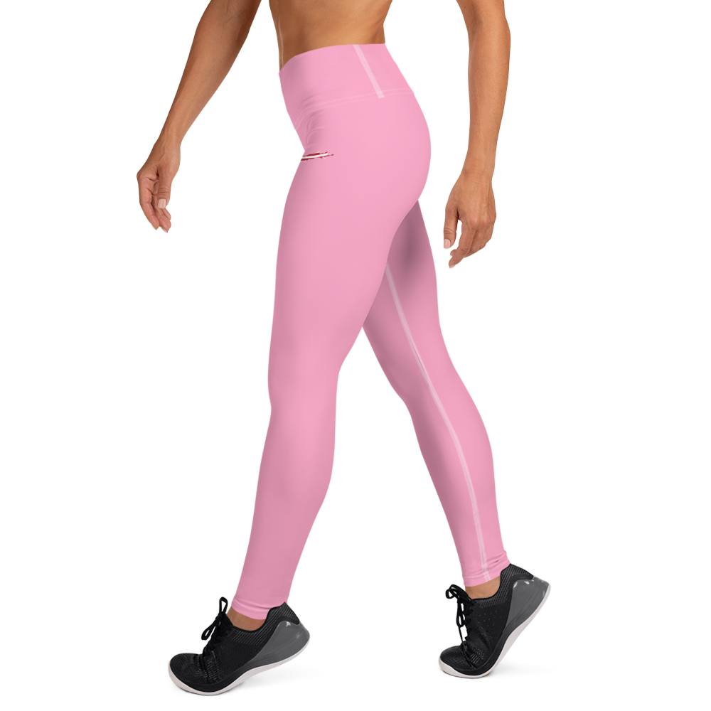 Michigan Upper Peninsula Yoga Leggings (w/ UP USA Flag) | '67 Caddie Pink