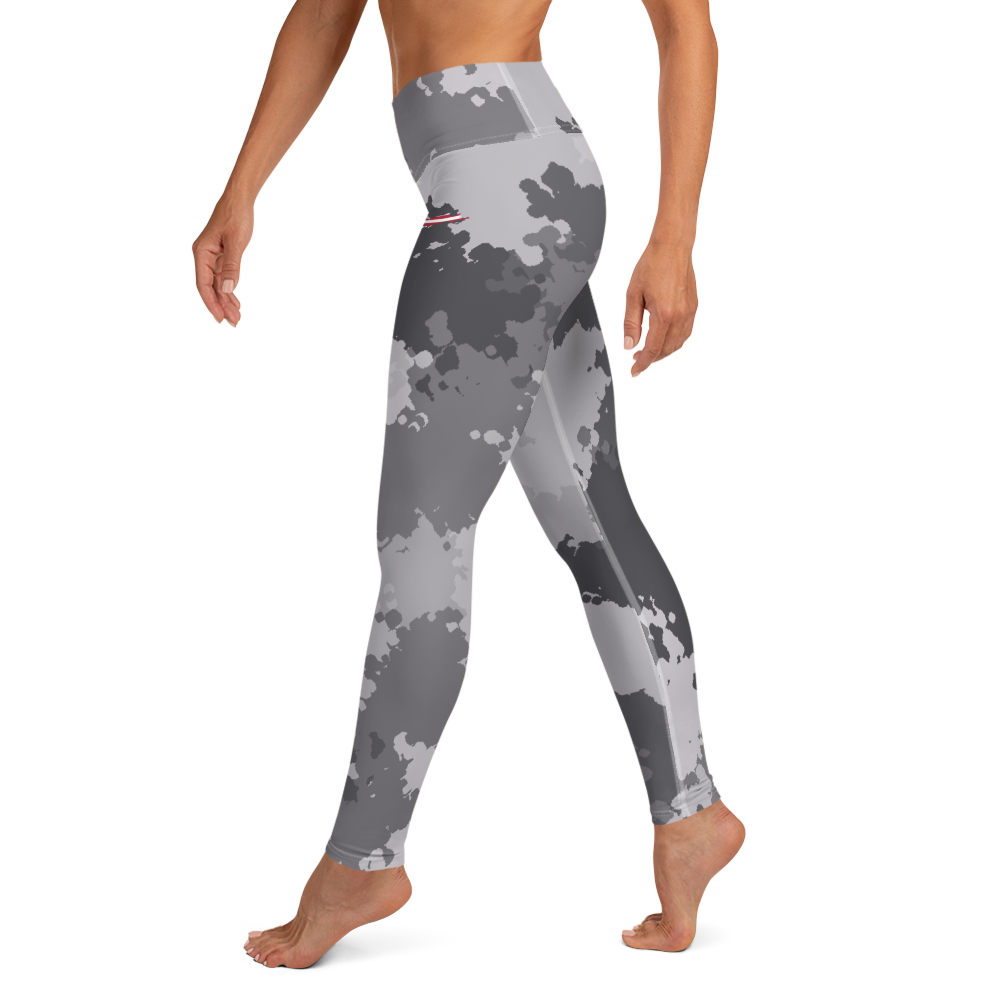 Michigan Upper Peninsula Yoga Leggings (w/ UP USA Flag) | Iron Ore Camo