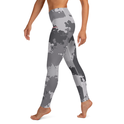 Michigan Upper Peninsula Yoga Leggings (w/ UP USA Flag) | Iron Ore Camo