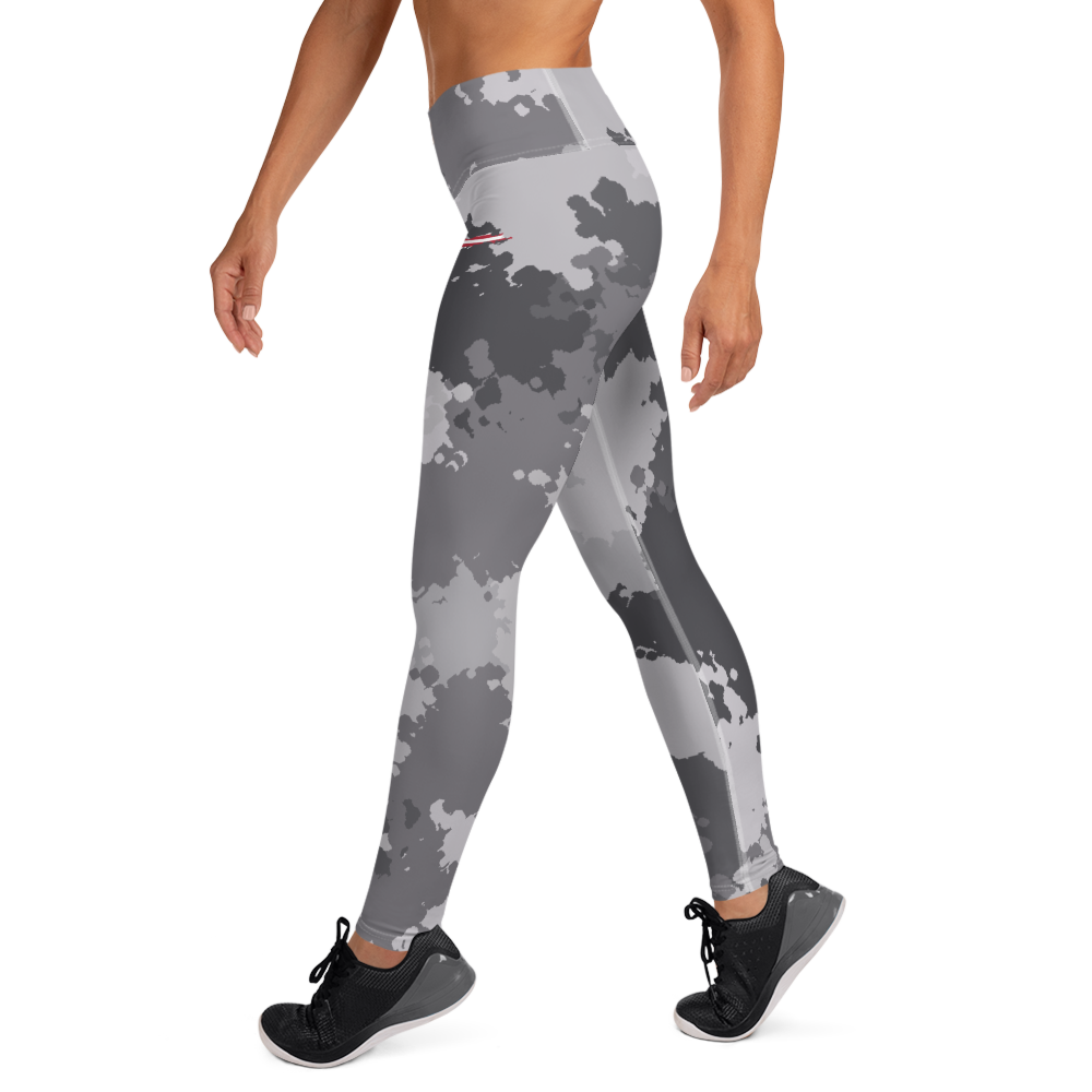 Michigan Upper Peninsula Yoga Leggings (w/ UP USA Flag) | Iron Ore Camo