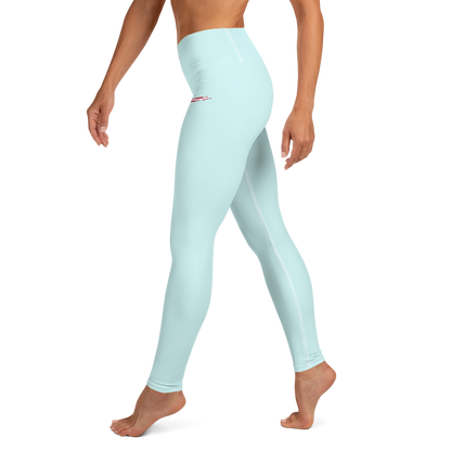 Michigan Upper Peninsula Yoga Leggings (w/ UP USA Flag) | Cyan