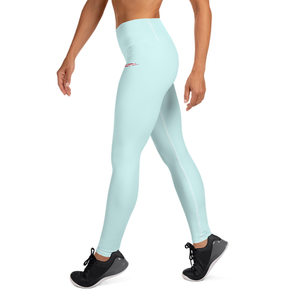 Michigan Upper Peninsula Yoga Leggings (w/ UP USA Flag) | Cyan