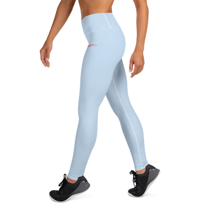 Michigan Upper Peninsula Yoga Leggings (w/ UP USA Flag) | Light Blue