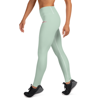 Michigan Upper Peninsula Yoga Leggings (w/ UP USA Flag) | Sea Green