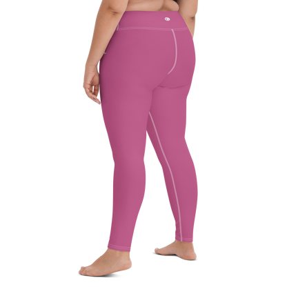 Michigan Upper Peninsula Yoga Leggings (w/ UP Outline) | Apple Blossom Pink