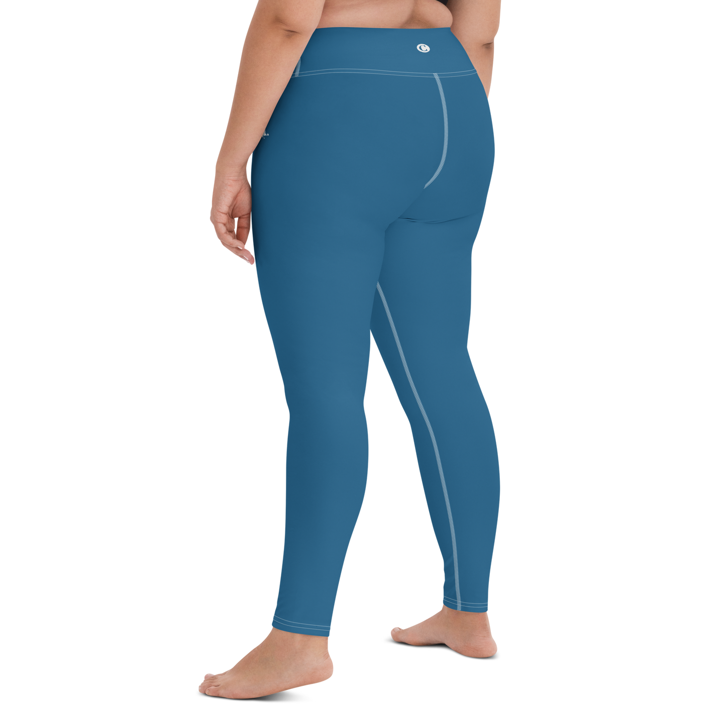 Michigan Upper Peninsula Yoga Leggings (w/ UP Outline) | Blueberry Color