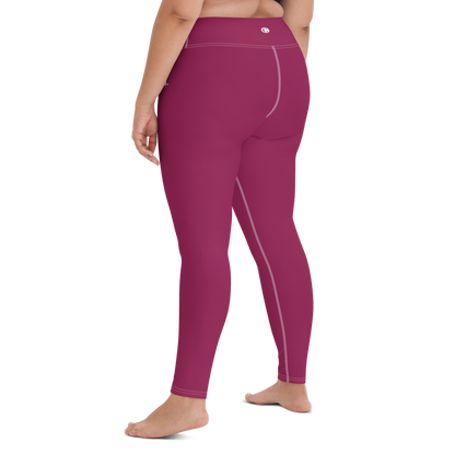 Michigan Upper Peninsula Yoga Leggings (w/ UP Outline) | Ruby Red