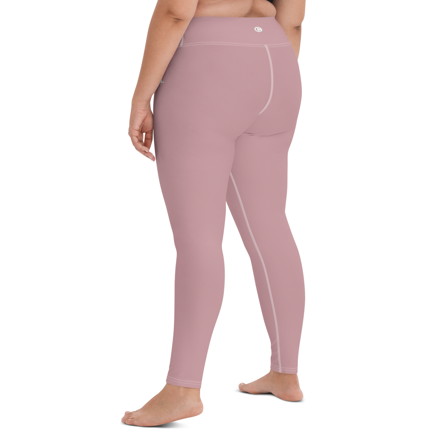 Michigan Upper Peninsula Yoga Leggings (w/ UP Outline) | Cherry Blossom Pink