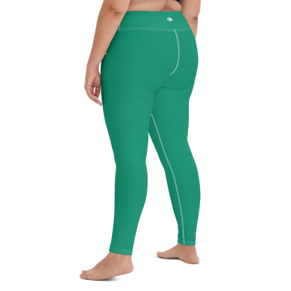 Michigan Upper Peninsula Yoga Leggings (w/ UP Outline) | Emerald Green