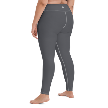 Michigan Upper Peninsula Yoga Leggings (w/ UP Outline) | Iron Ore Grey