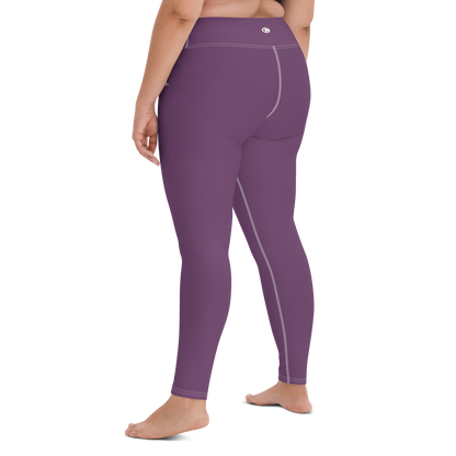 Michigan Upper Peninsula Yoga Leggings (w/ UP Outline) | Plum