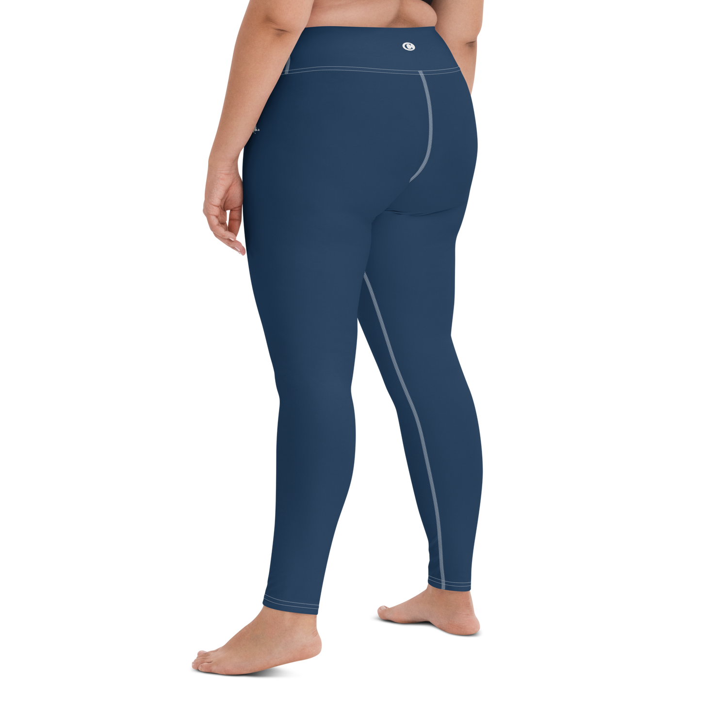 Michigan Upper Peninsula Yoga Leggings (w/ UP Outline) | Navy