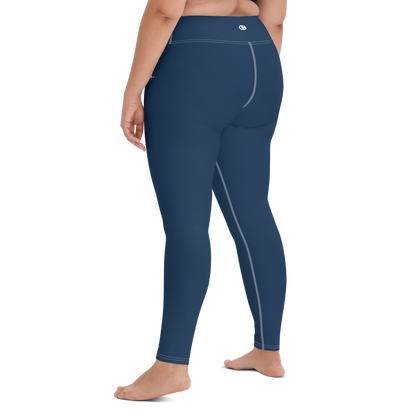 Michigan Upper Peninsula Yoga Leggings (w/ UP Outline) | Navy