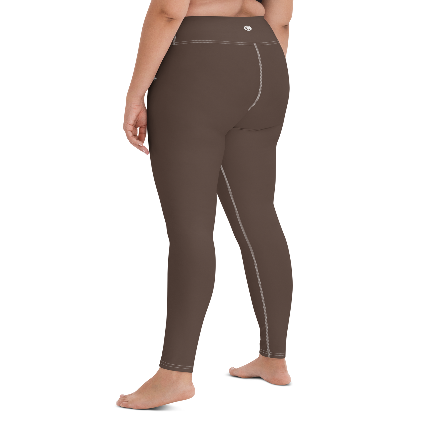 Michigan Upper Peninsula Yoga Leggings (w/ UP Outline) | Hickory Color