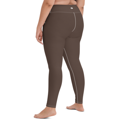 Michigan Upper Peninsula Yoga Leggings (w/ UP Outline) | Hickory Color