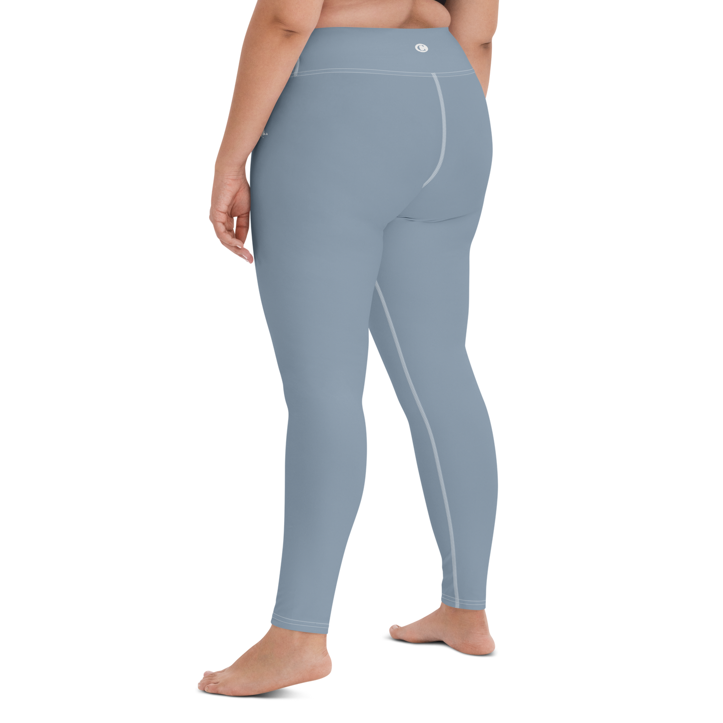 Michigan Upper Peninsula Yoga Leggings (w/ UP Outline) | B-24 Grey