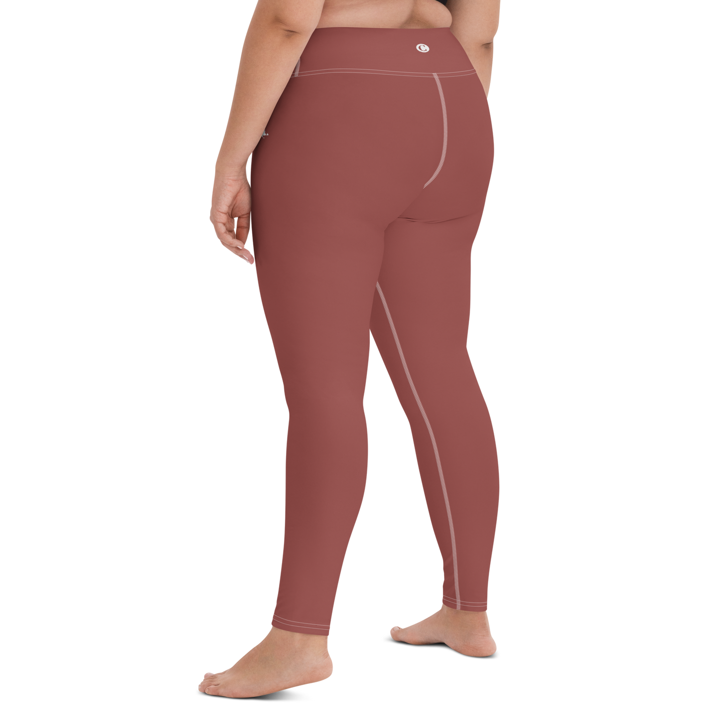 Michigan Upper Peninsula Yoga Leggings (w/ UP Outline) | Ore Dock Red