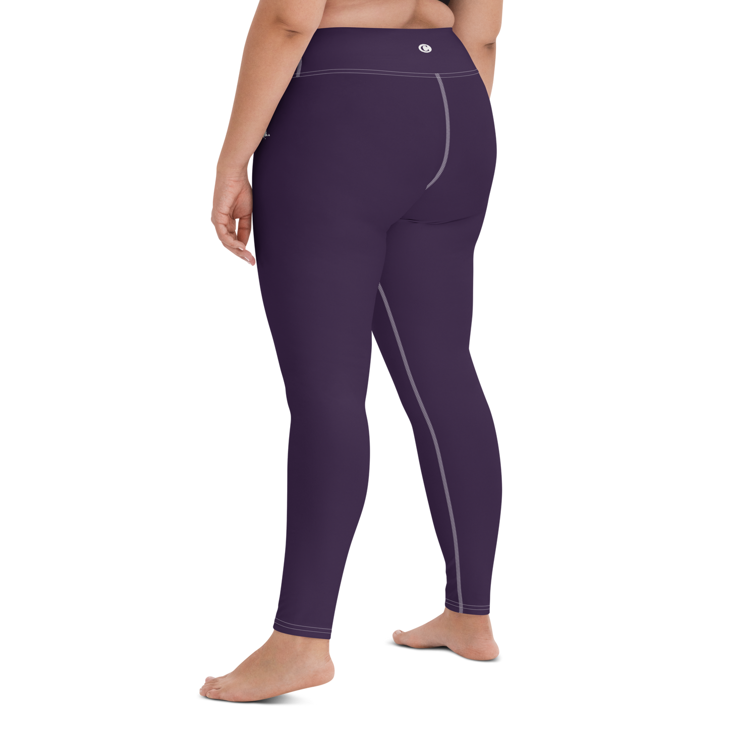 Michigan Upper Peninsula Yoga Leggings (w/ UP Outline) | Blackcurrant