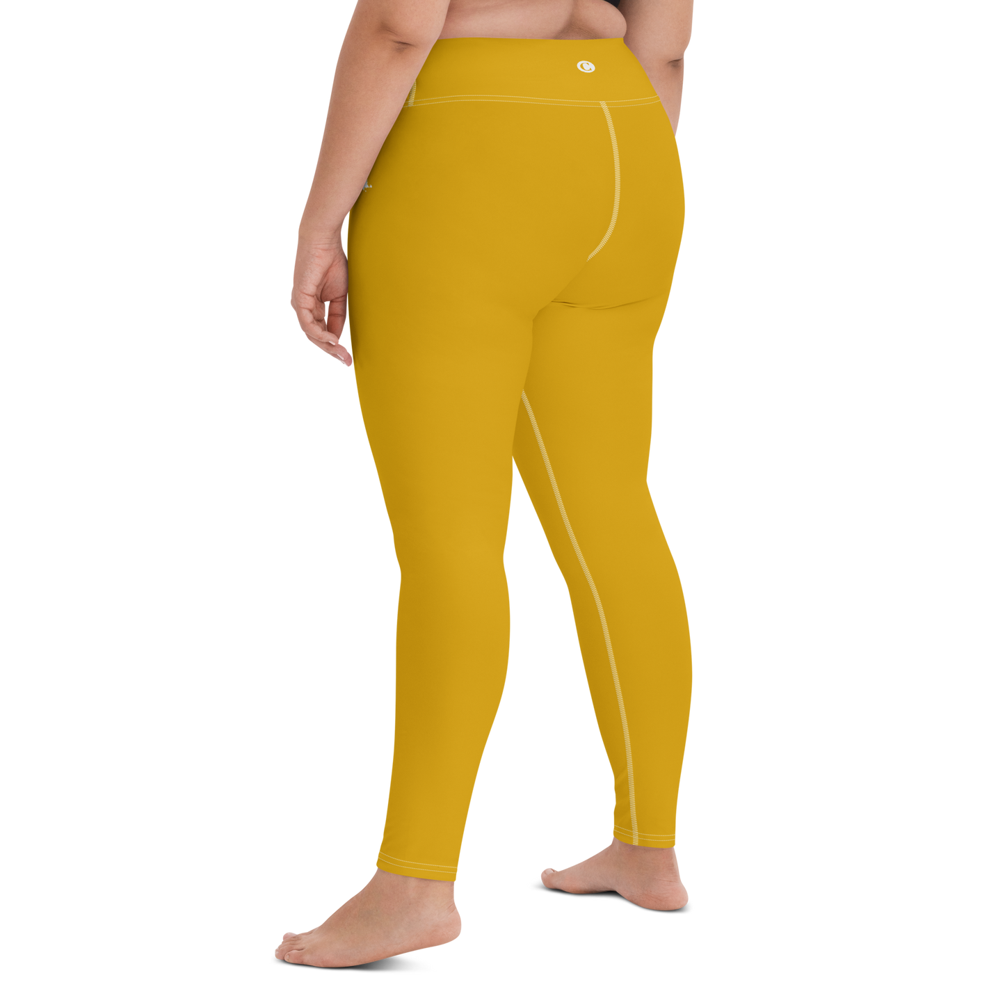 Michigan Upper Peninsula Yoga Leggings (w/ UP Outline) | Gold