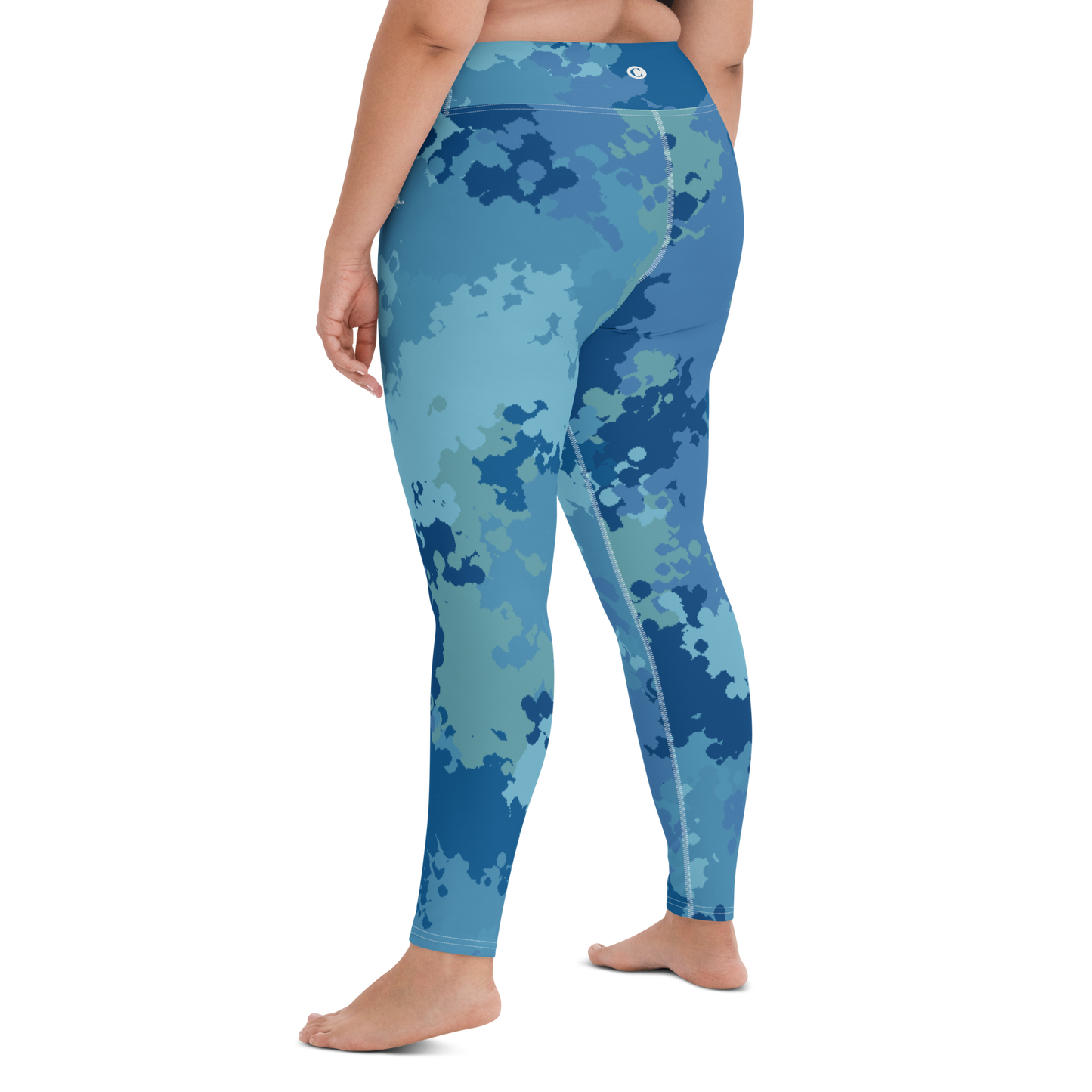 Michigan Upper Peninsula Yoga Leggings (w/ UP Outline) | Great Lakes Camo