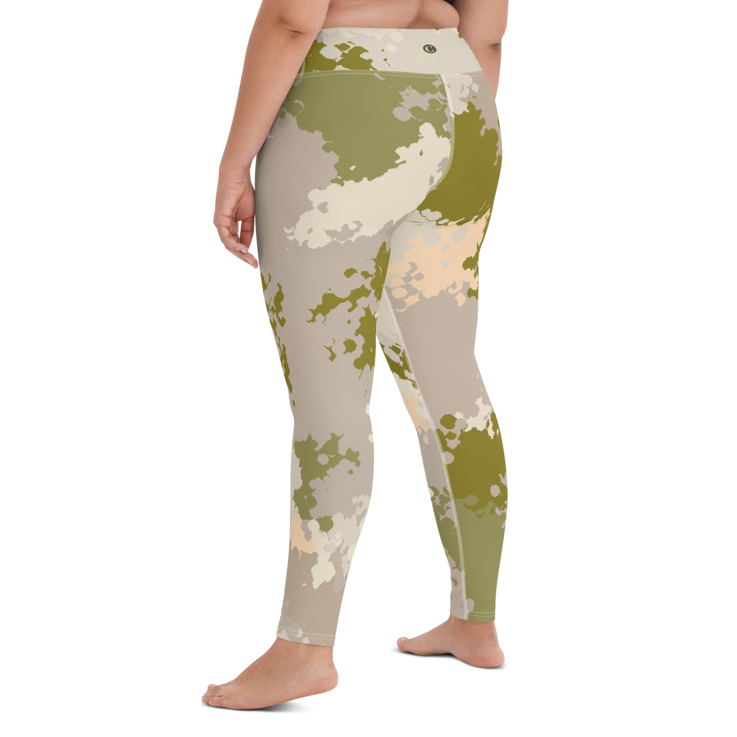 Michigan Upper Peninsula Yoga Leggings (w/ UP Outline) | Rosy Mound Camo