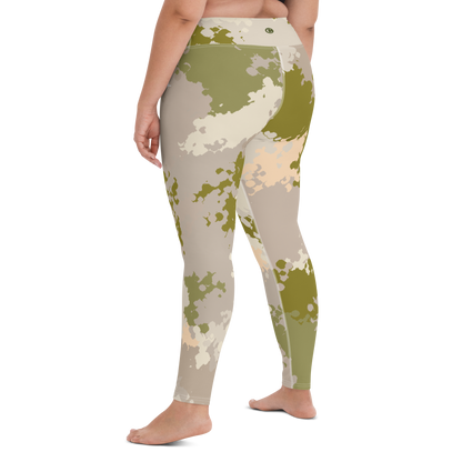 Michigan Upper Peninsula Yoga Leggings (w/ UP Outline) | Rosy Mound Camo