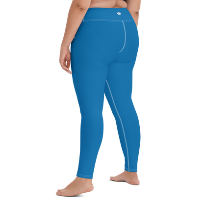 Michigan Upper Peninsula Yoga Leggings (w/ UP Outline) | Azure