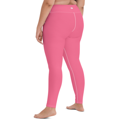 Michigan Upper Peninsula Yoga Leggings (w/ UP Outline) | Rhodochrosite Pink