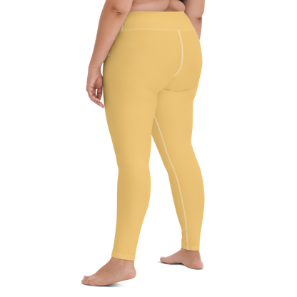 Michigan Upper Peninsula Yoga Leggings (w/ UP Outline) | Citrine